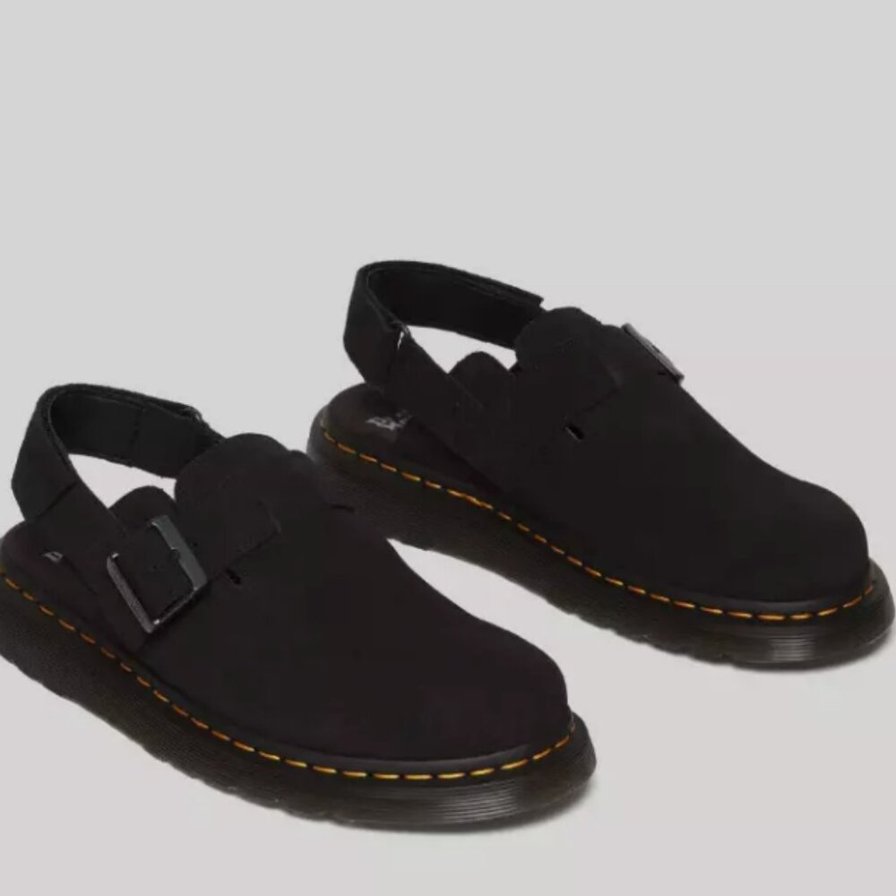 Dr. Martens JORGE II Black SUEDE SLINGBACK MULES MSRP$170 Wellmade & Versatile - Picture 7 of 16